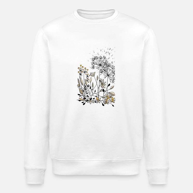 Fleur - Sweat bio ROLLER Stanley/Stella Unisexe - blanc