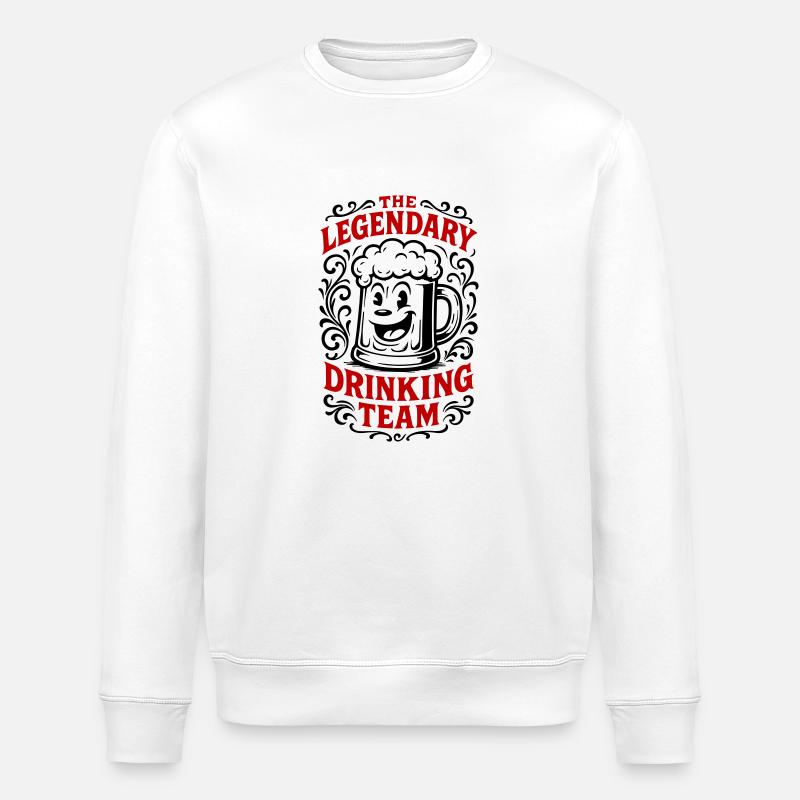 Drinking Team Legendär - Stanley/Stella Unisex Bio-Sweatshirt ROLLER - Weiß