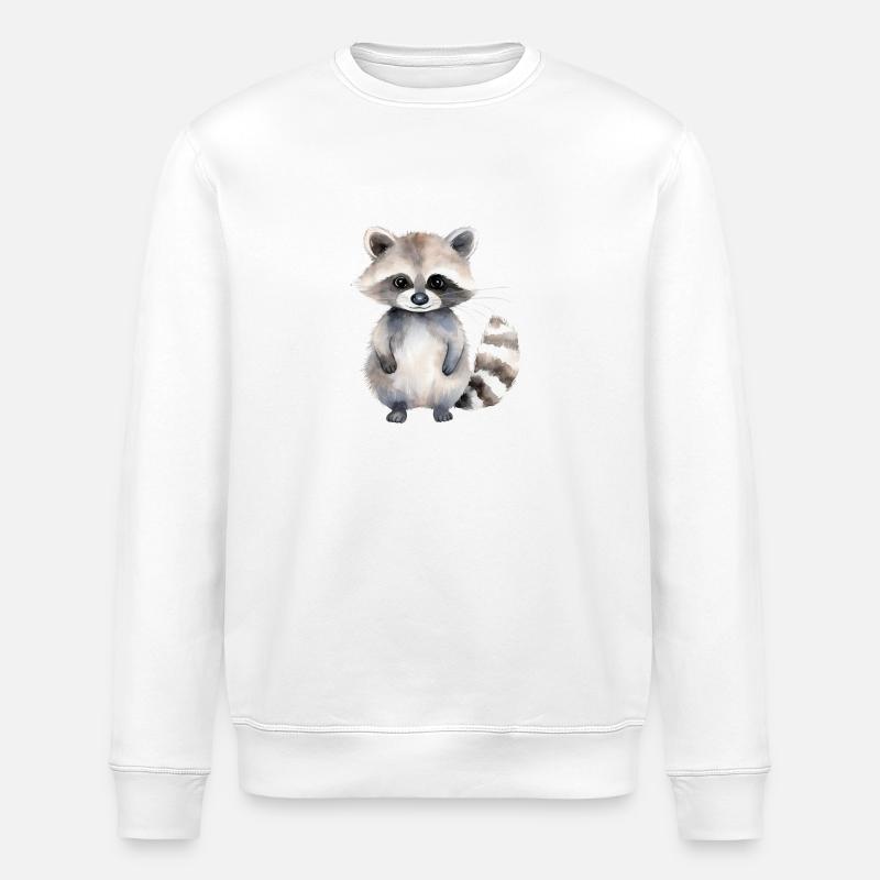 Raton laveur Lena - Sweat bio ROLLER Stanley/Stella Unisexe - blanc