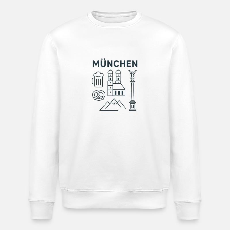 Munich - Sweat bio ROLLER Stanley/Stella Unisexe - blanc