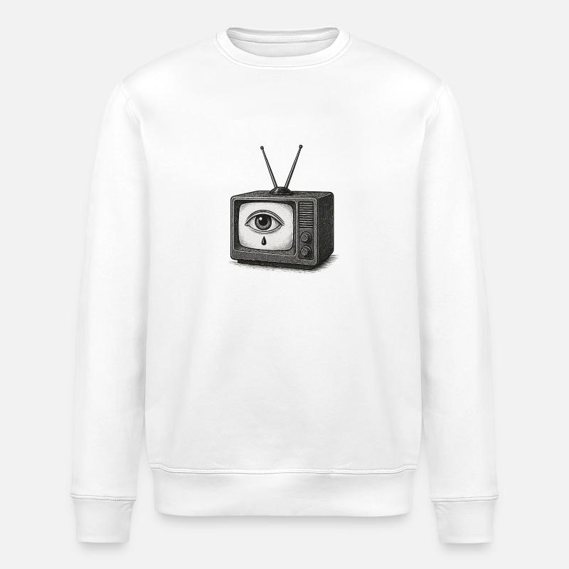 La larme cathodique - Sweat bio ROLLER Stanley/Stella Unisexe - blanc