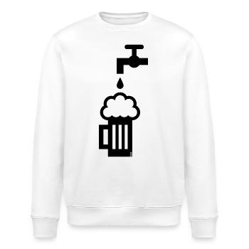 Robinet de chope à bière (Chope à bière, Chope à bière, Chope à bière noire) - Sweat bio ROLLER Stanley/Stella Unisexe - blanc - Devant - Nik (191cm)