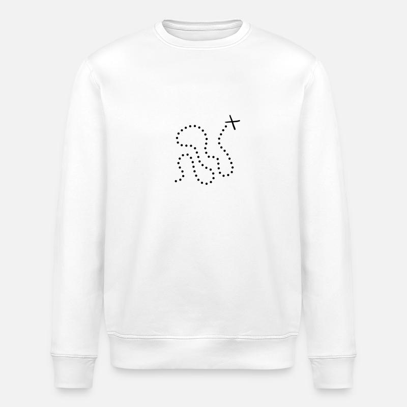 Treasure map your way - Stanley/Stella ROLLER Unisex Organic Sweatshirt - white