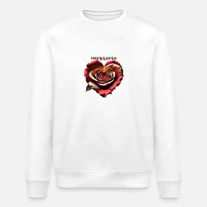 Herztorte - Stanley/Stella Unisex Bio-Sweatshirt ROLLER - Weiß