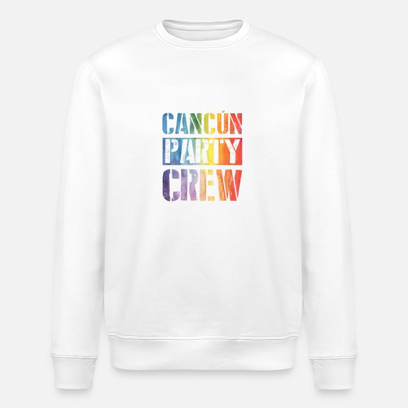 Cancun Party Crew - Stanley/Stella ROLLER Unisex Organic Sweatshirt - white