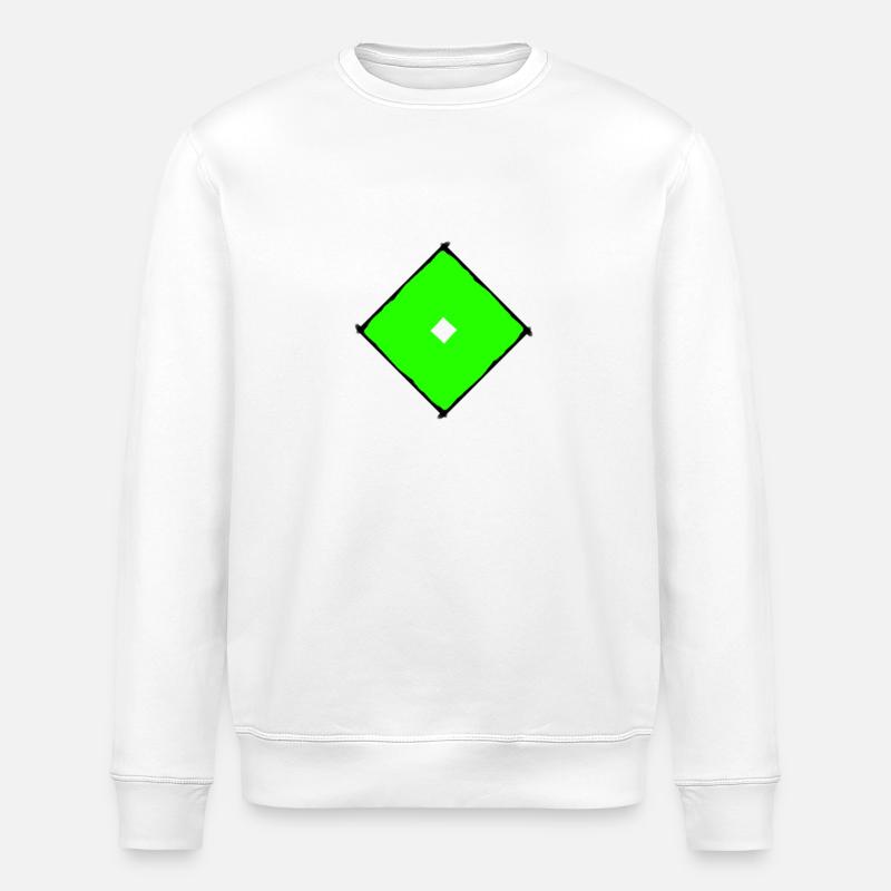Carré vert - Sweat bio ROLLER Stanley/Stella Unisexe - blanc