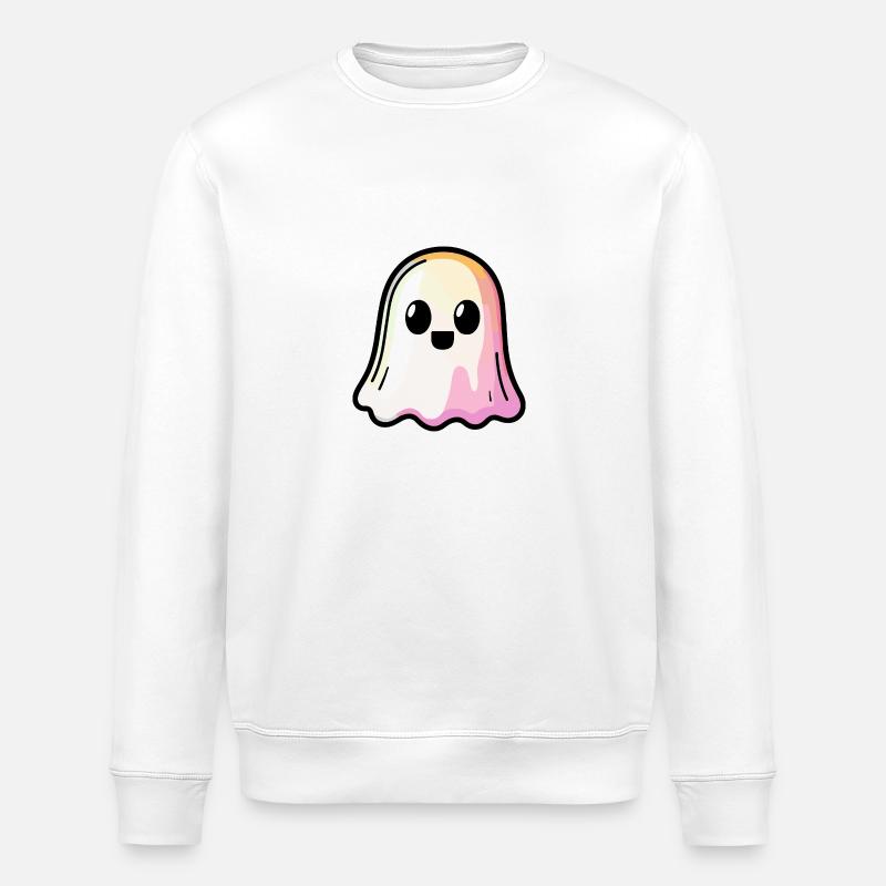 Geist Halloween Süß - Stanley/Stella Unisex Bio-Sweatshirt ROLLER - Weiß