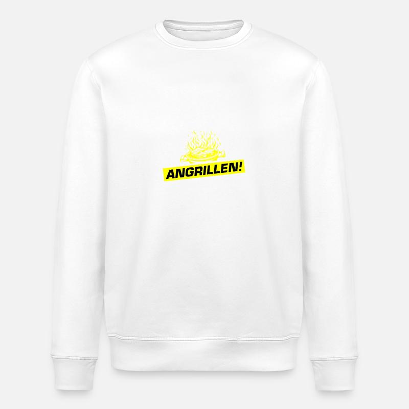 Angrillen Grillen Barbecue - Stanley/Stella Unisex Bio-Sweatshirt ROLLER - Weiß