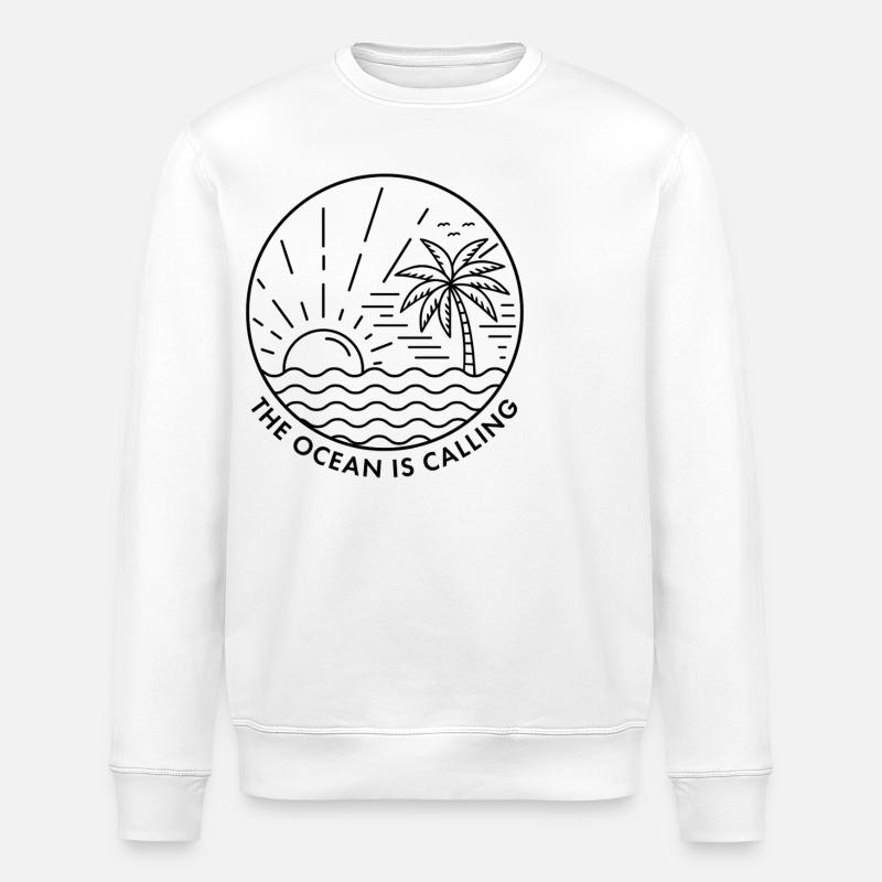 L’océan vous appelle - Sweat bio ROLLER Stanley/Stella Unisexe - blanc