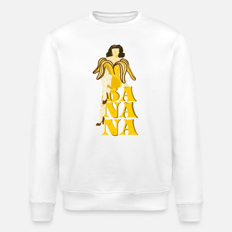 Pinup Banane - Sweat bio ROLLER Stanley/Stella Unisexe - blanc