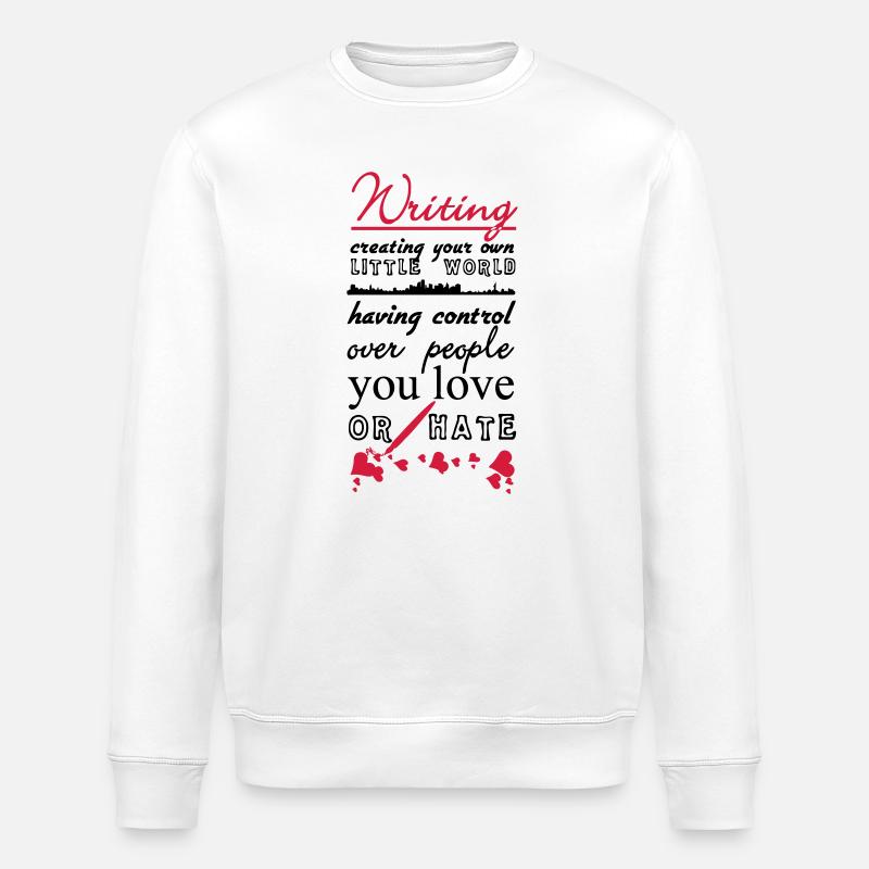 Writing - Stanley/Stella ROLLER Unisex Organic Sweatshirt - white