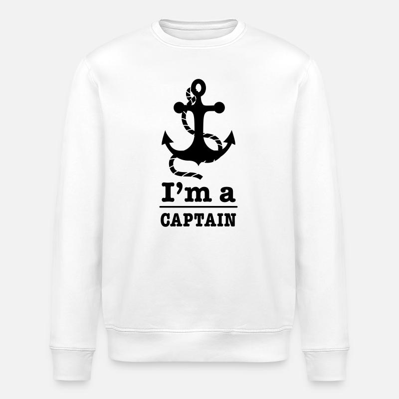 capitaine - Sweat bio ROLLER Stanley/Stella Unisexe - blanc