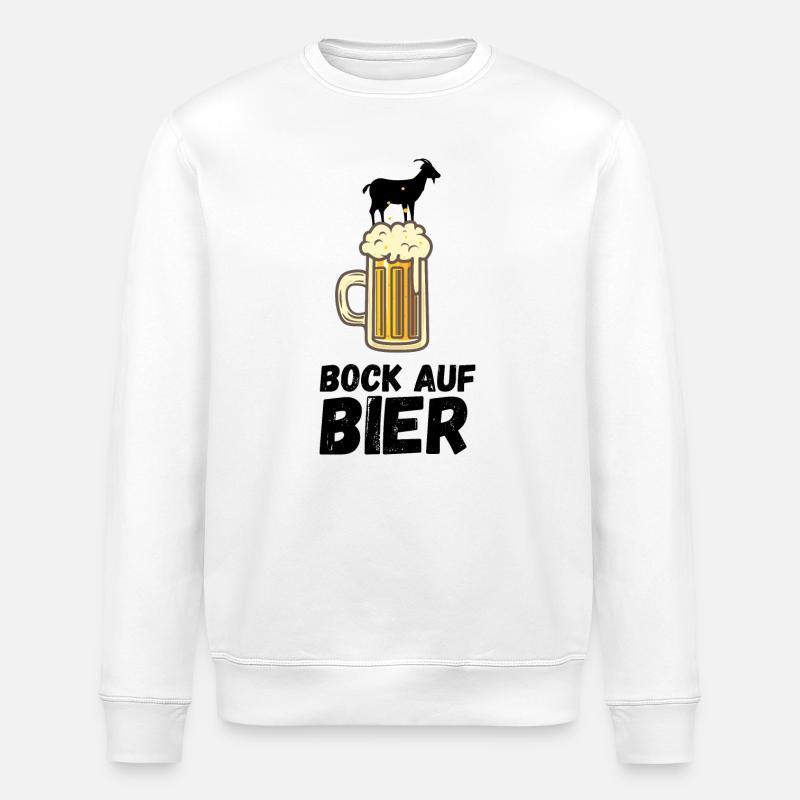 Bock auf Bier - Stanley/Stella Unisex Bio-Sweatshirt ROLLER - Weiß