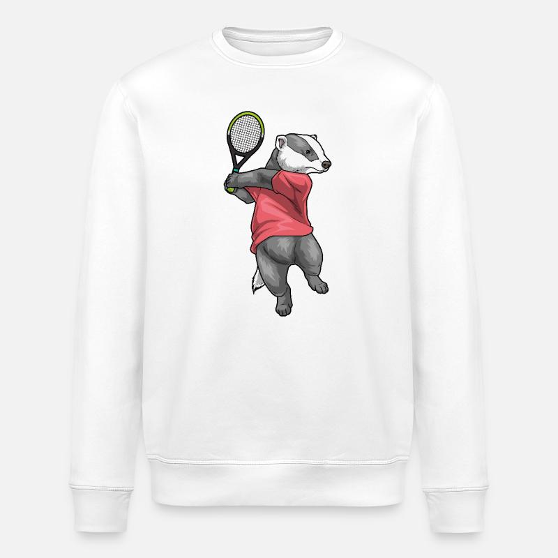 Raquette de tennis Badger - Sweat bio ROLLER Stanley/Stella Unisexe - blanc