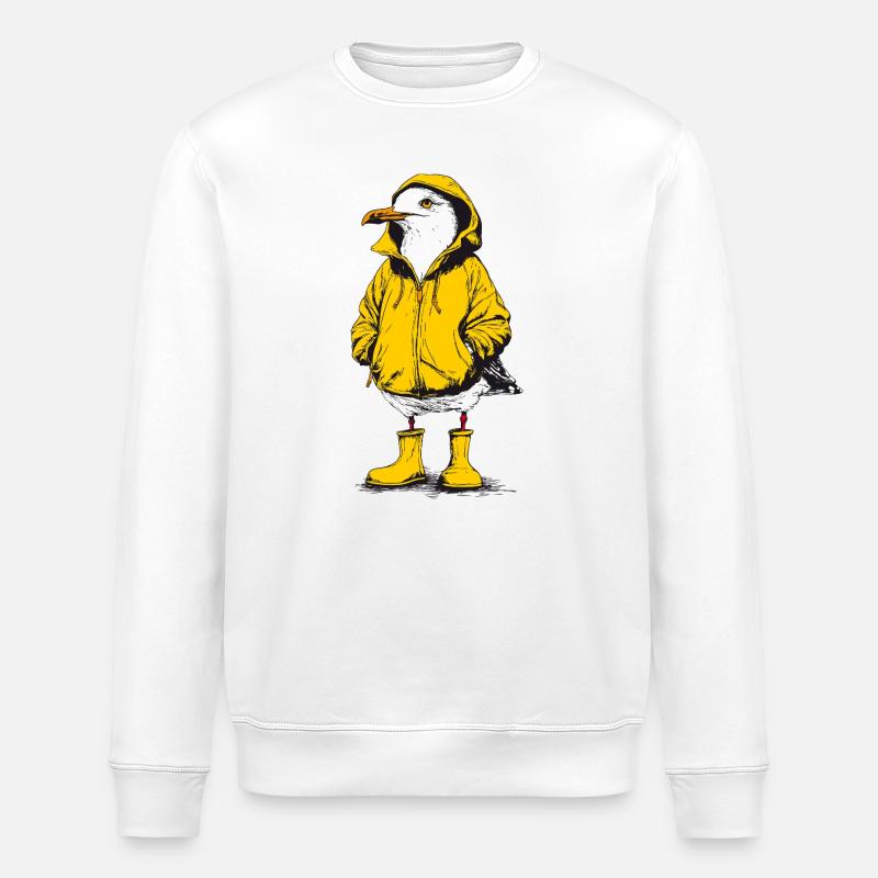 Schiet Wetter Möwe - Stanley/Stella Unisex Bio-Sweatshirt ROLLER - Weiß