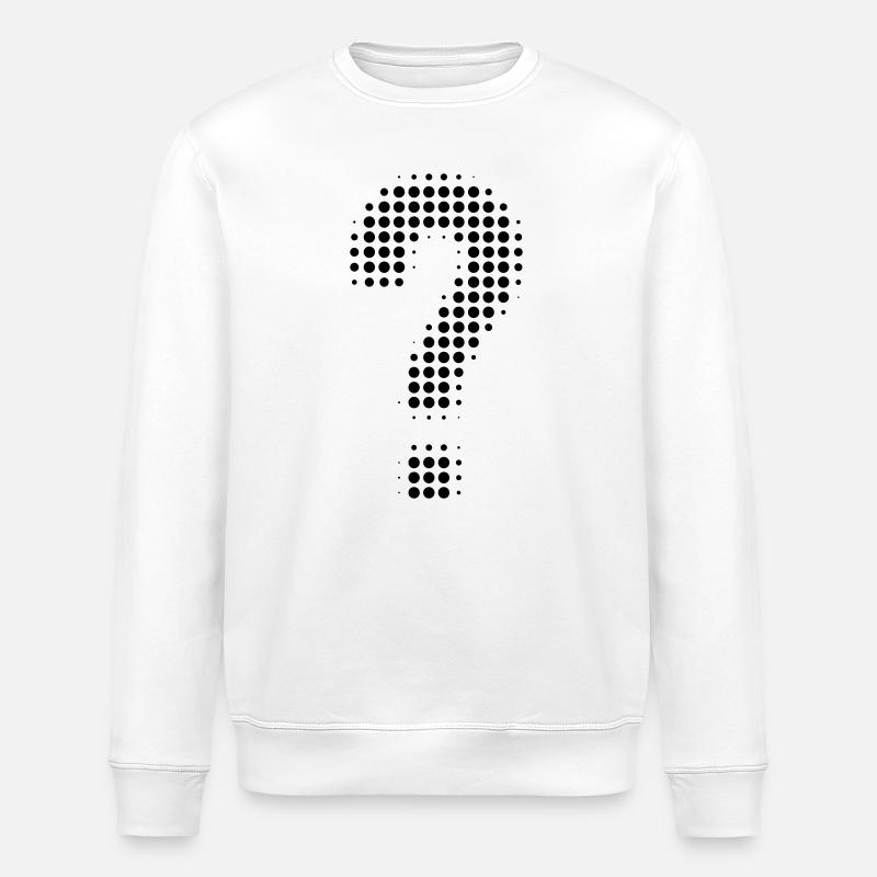 Fragezeichen Pixeloptik - Stanley/Stella Unisex Bio-Sweatshirt ROLLER - Weiß