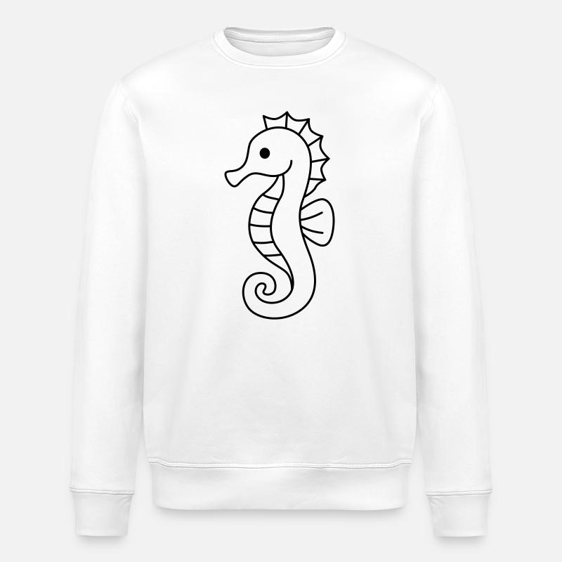 Seepferdchen - Stanley/Stella Unisex Bio-Sweatshirt ROLLER - Weiß