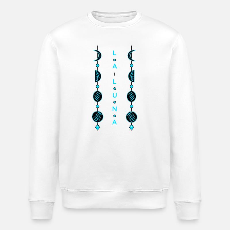 Moon phases - Stanley/Stella ROLLER Unisex Organic Sweatshirt - white