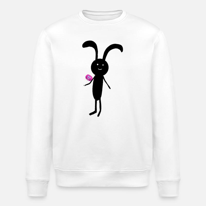 Hase Lolli Kinder - Stanley/Stella Unisex Bio-Sweatshirt ROLLER - Weiß