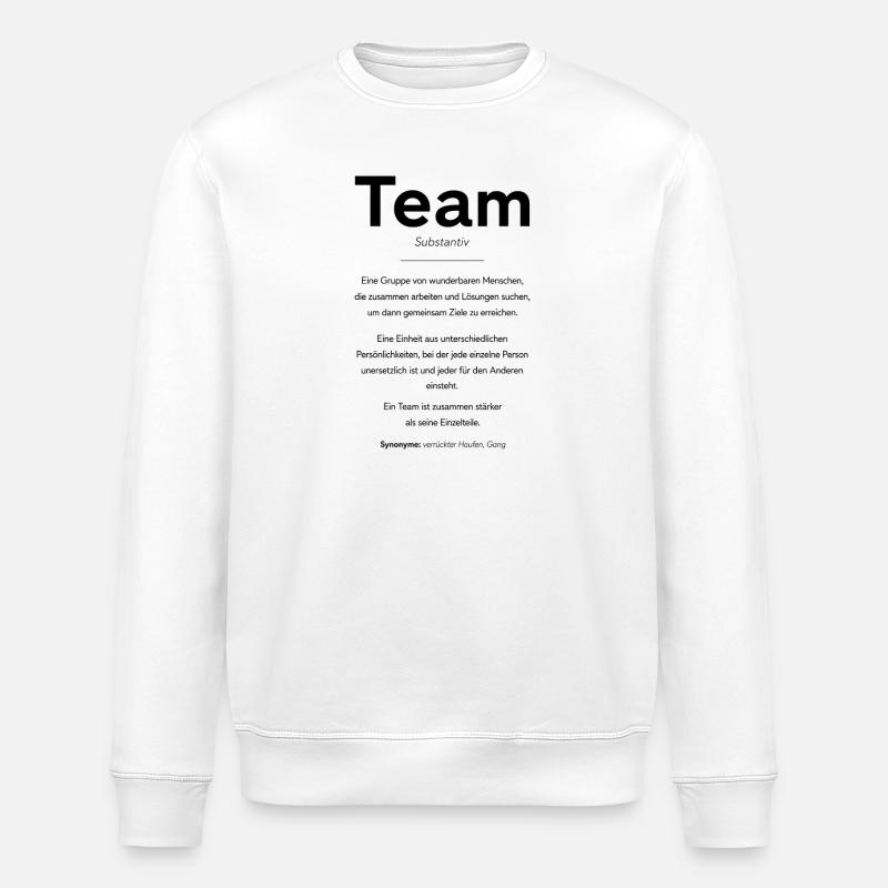 Teamgeist: Gemeinsame Ziele erreichen - Stanley/Stella Unisex Bio-Sweatshirt ROLLER - Weiß