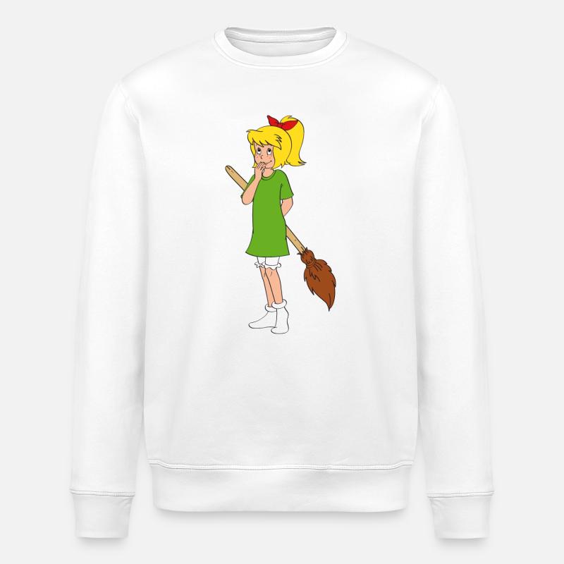 Bibi Blocksberg schüchtern mit Kartoffelbrei - Stanley/Stella Unisex Bio-Sweatshirt ROLLER - Weiß
