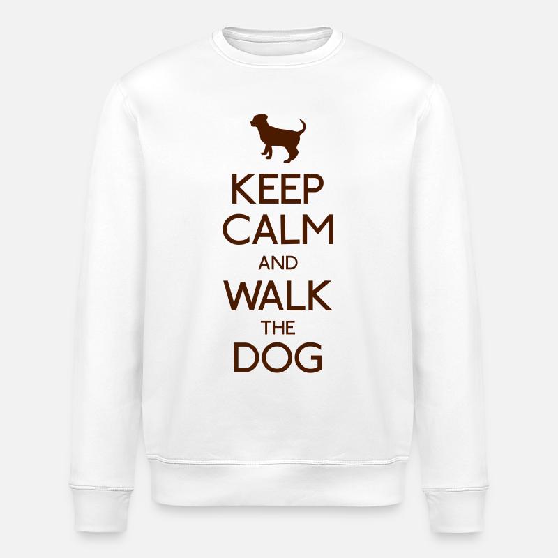 keep calm walk the dog - Sweat bio ROLLER Stanley/Stella Unisexe - blanc