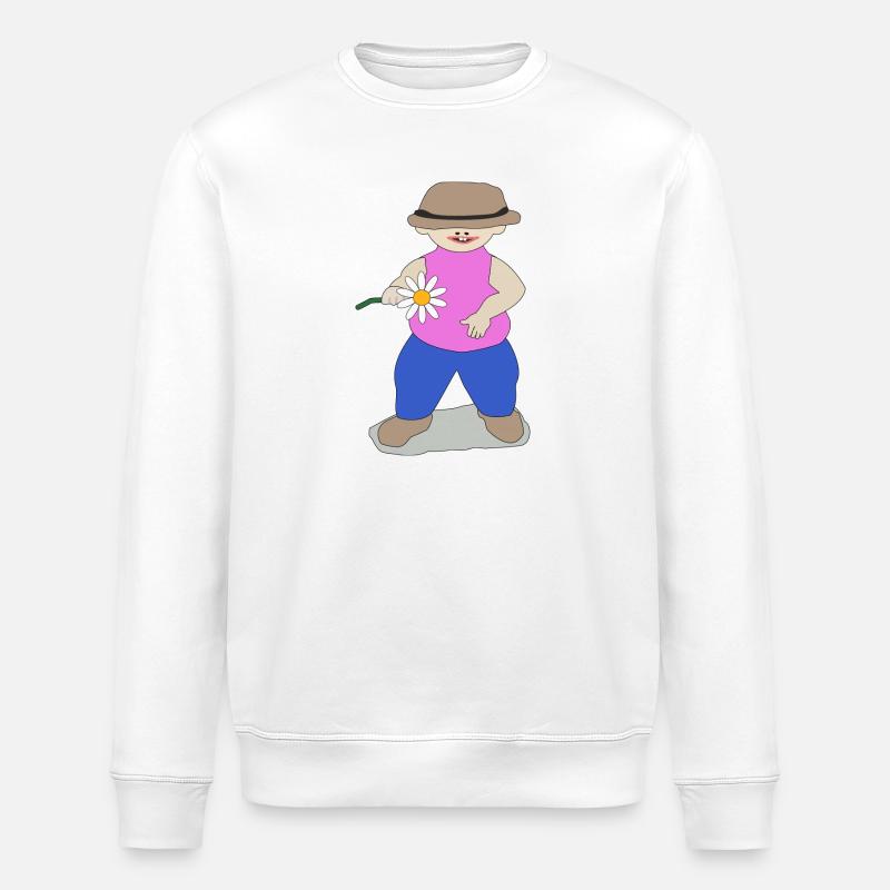 Une fleur pour vous - Sweat bio ROLLER Stanley/Stella Unisexe - blanc