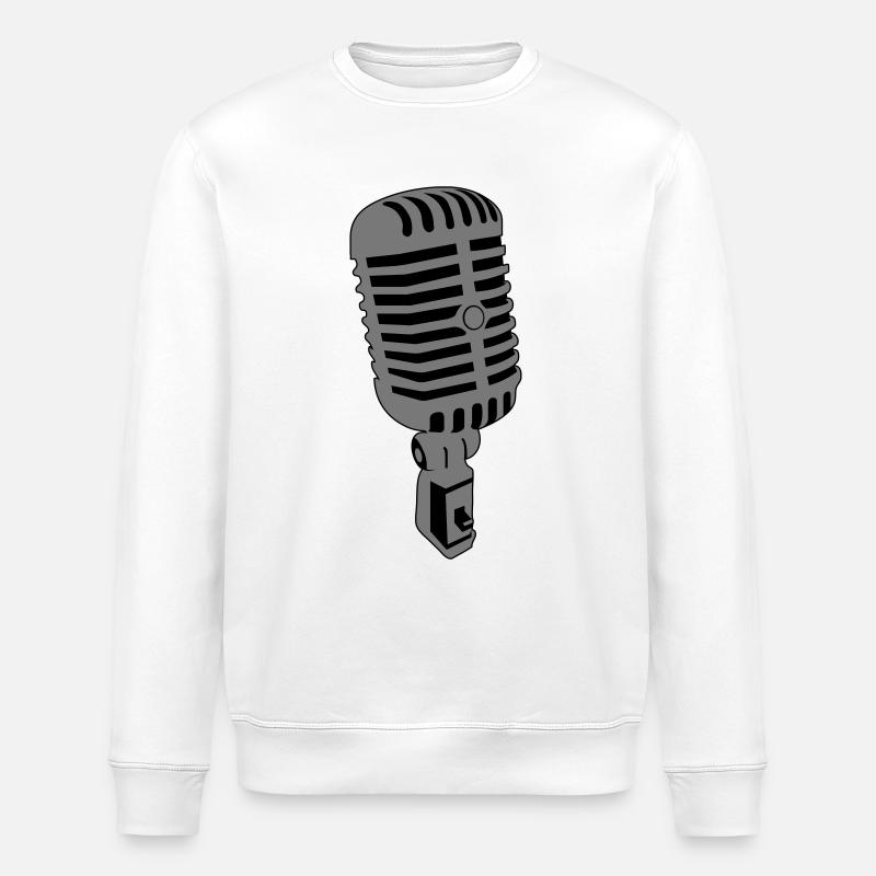 Mikrofon - Stanley/Stella Unisex Bio-Sweatshirt ROLLER - Weiß