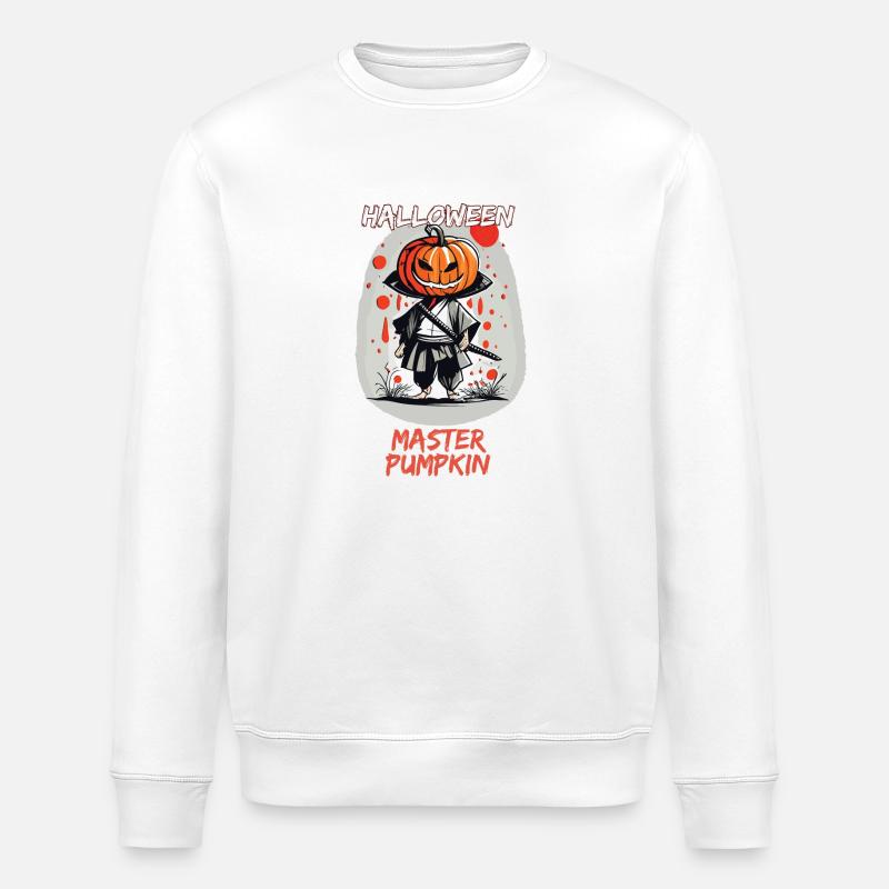 Maître Citrouille - Sweat bio ROLLER Stanley/Stella Unisexe - blanc
