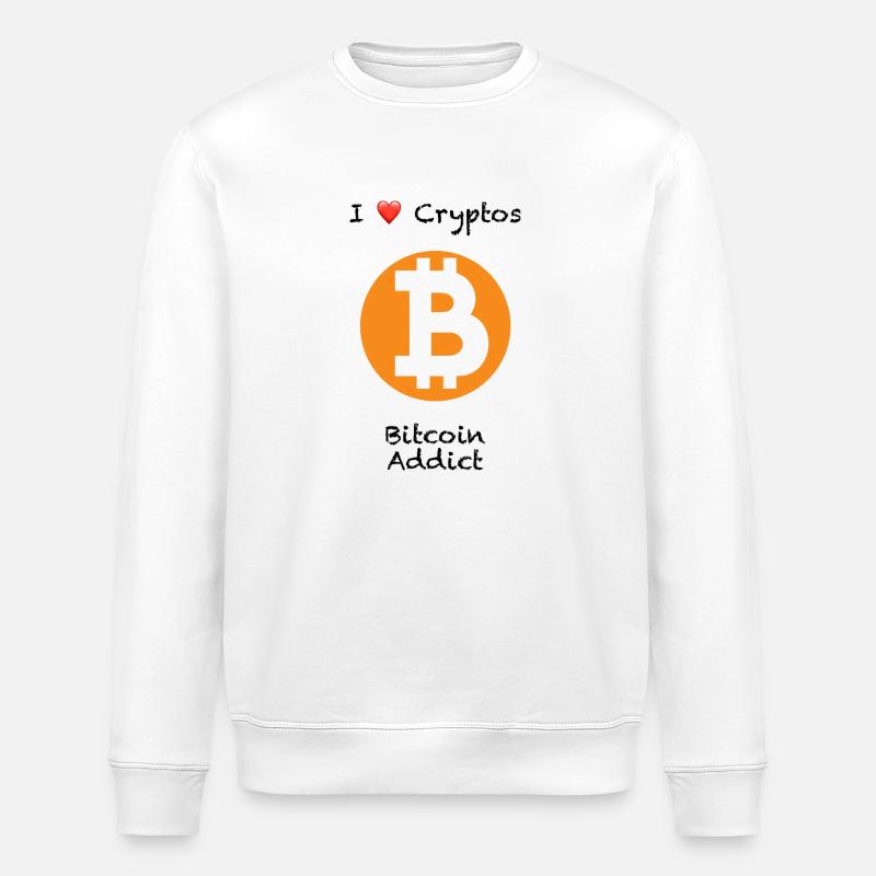 I love crypto Bitcoin - Sweat bio ROLLER Stanley/Stella Unisexe - blanc