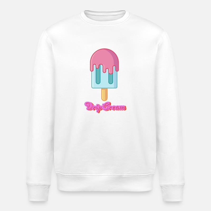 DripCream - Stanley/Stella Unisex Bio-Sweatshirt ROLLER - Weiß