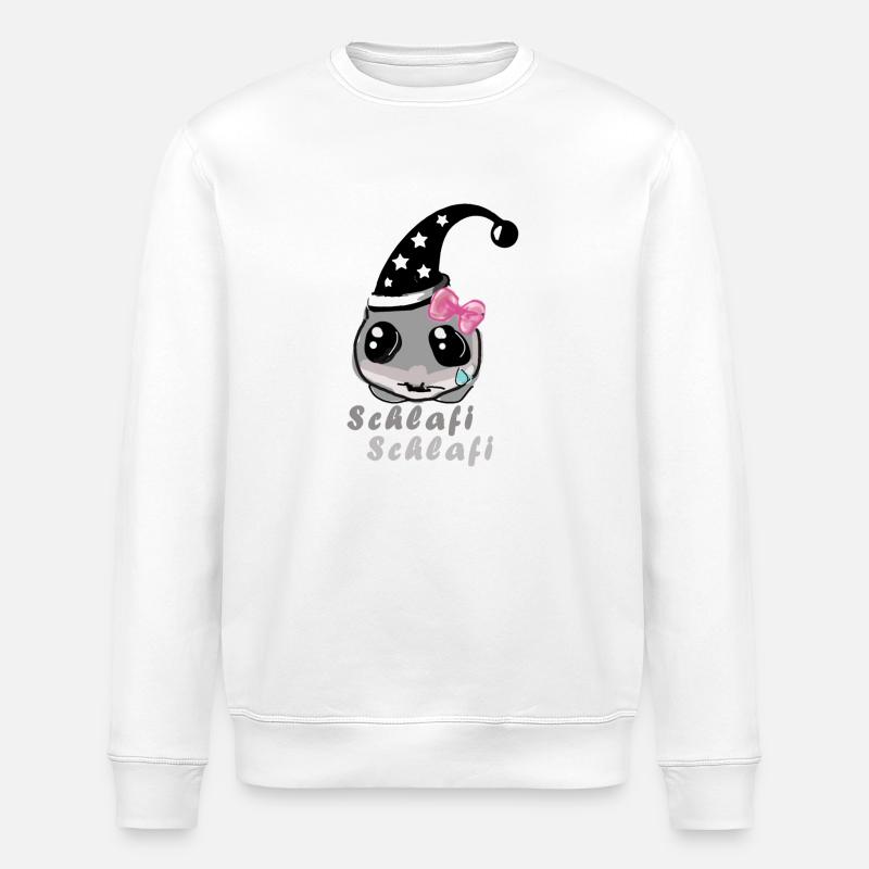 schlafen,hamster,illustration,sad hamster - Stanley/Stella Unisex Bio-Sweatshirt ROLLER - Weiß