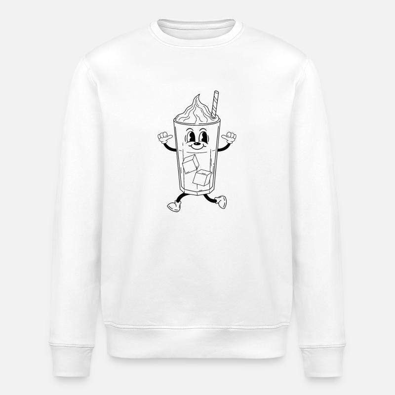 Cocktail avec glace - Sweat bio ROLLER Stanley/Stella Unisexe - blanc