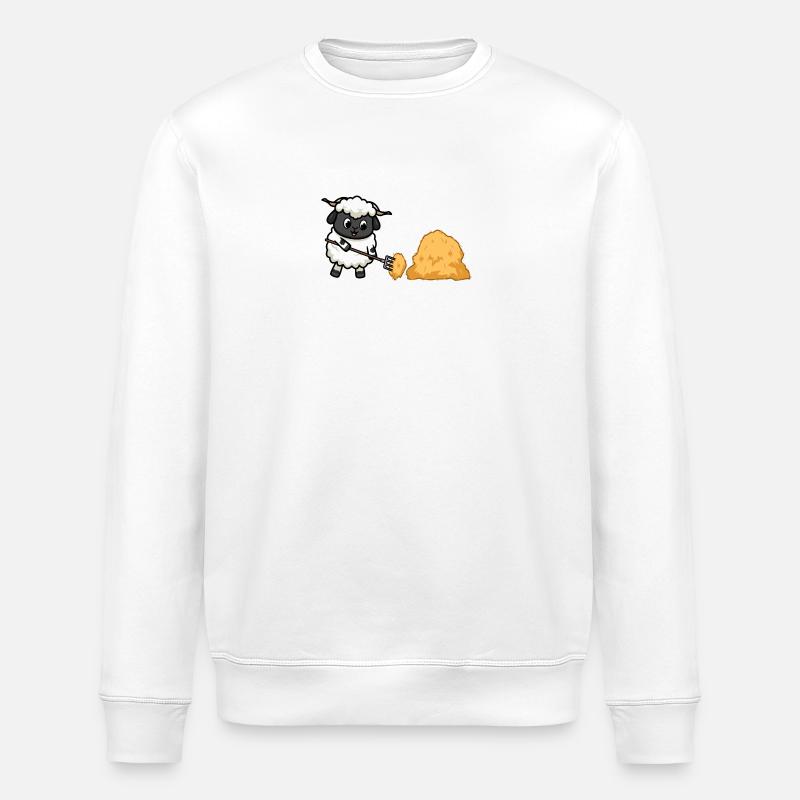 Moutons de travail - Sweat bio ROLLER Stanley/Stella Unisexe - blanc