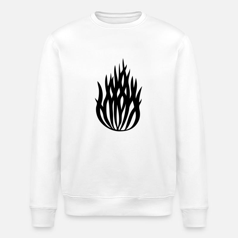 Feuer, Flammen - Stanley/Stella Unisex Bio-Sweatshirt ROLLER - Weiß