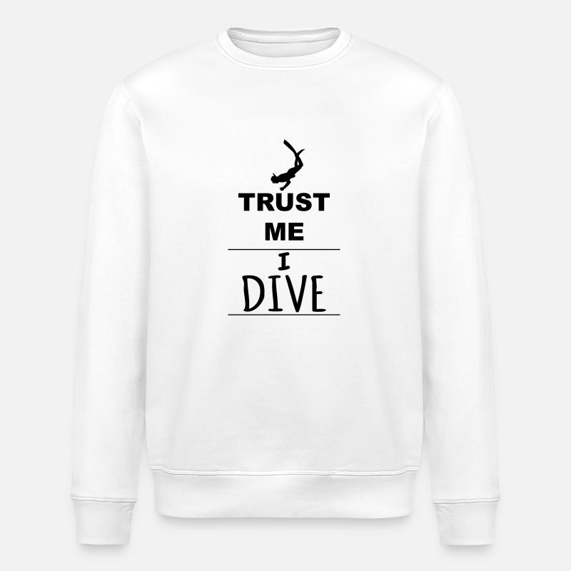 Trust me I Dive - Sweat bio ROLLER Stanley/Stella Unisexe - blanc