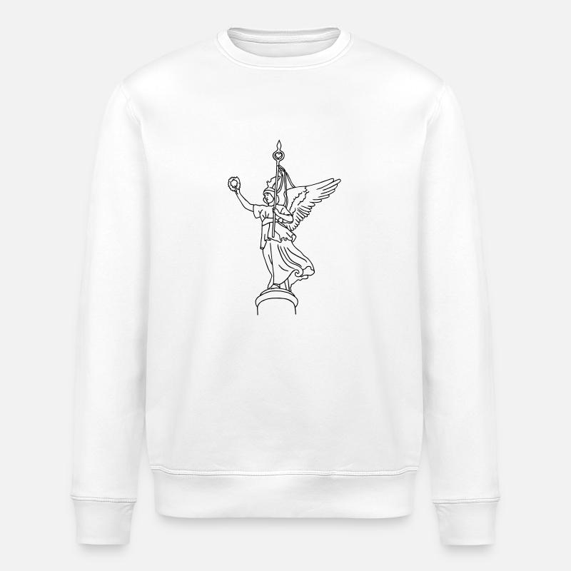 Berlin Victory Column - Stanley/Stella ROLLER Unisex Organic Sweatshirt - white
