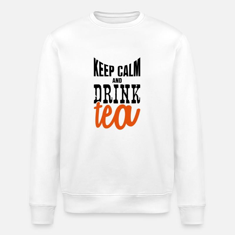 keep calm and drink tea - Stanley/Stella Unisex Bio-Sweatshirt ROLLER - Weiß
