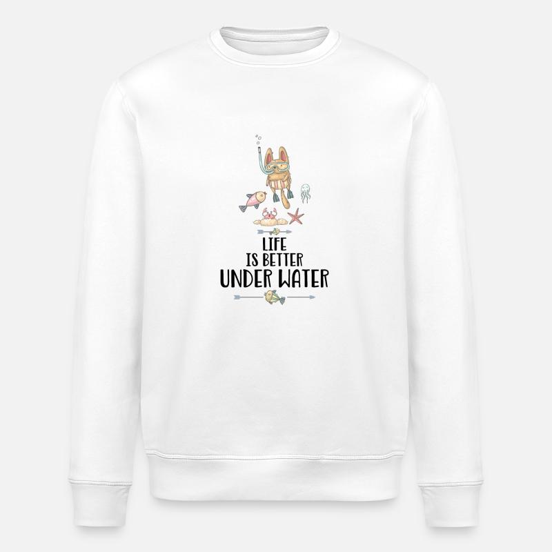 Taucher - Stanley/Stella Unisex Bio-Sweatshirt ROLLER - Weiß