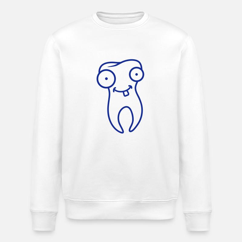 Cartoon Tooth - Stanley/Stella Unisex Bio-Sweatshirt ROLLER - Weiß