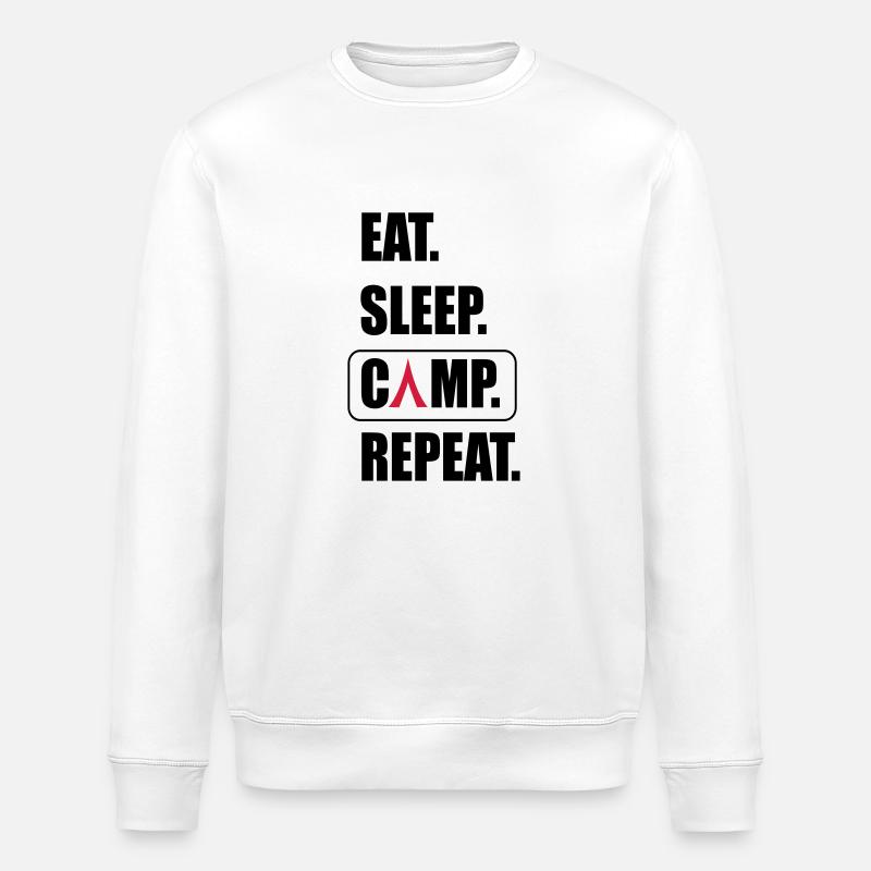 Camping - Stanley/Stella ROLLER Unisex Organic Sweatshirt - white