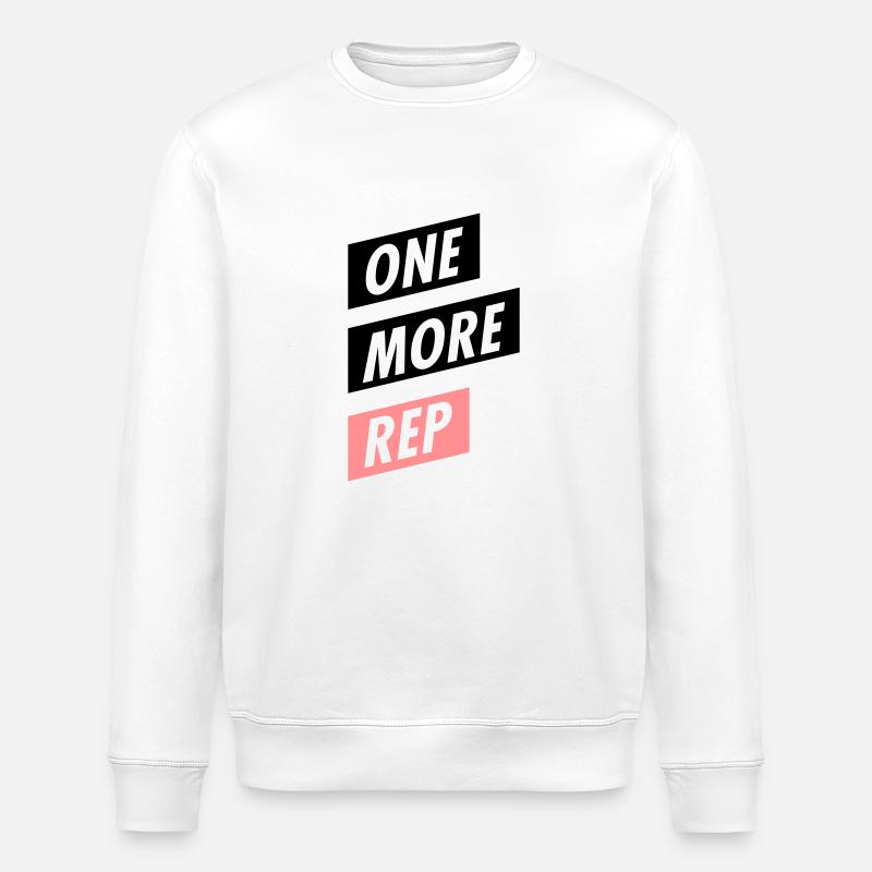 ONE MORE REP - Stanley/Stella Unisex Bio-Sweatshirt ROLLER - Weiß