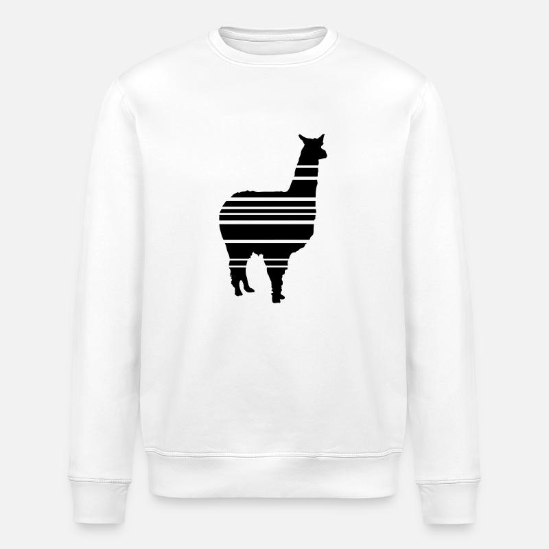 lama alpaca - Stanley/Stella Unisex Bio-Sweatshirt ROLLER - Weiß