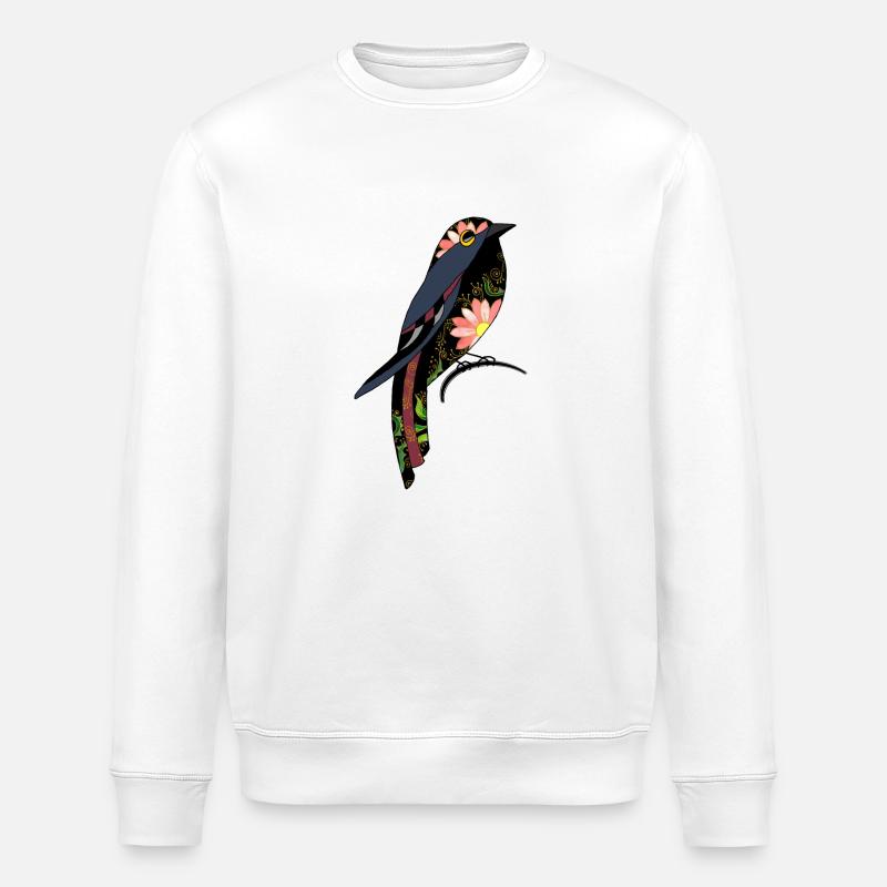 Bunter Vogel - Stanley/Stella Unisex Bio-Sweatshirt ROLLER - Weiß