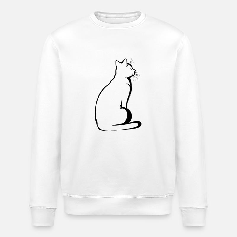 Chat, Motif De Chat - Sweat bio ROLLER Stanley/Stella Unisexe - blanc