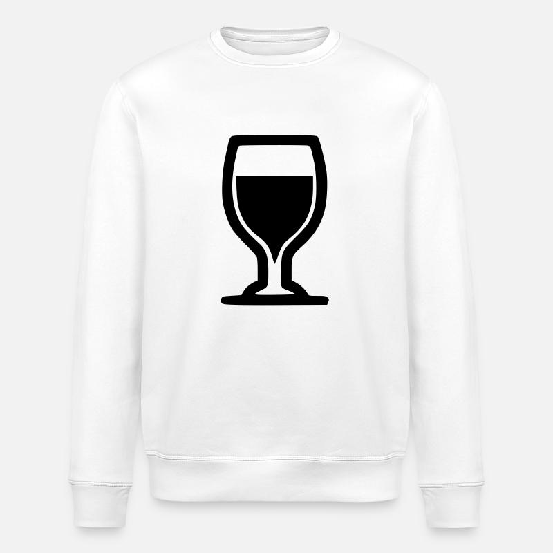 Glas Wein - Stanley/Stella Unisex Bio-Sweatshirt ROLLER - Weiß