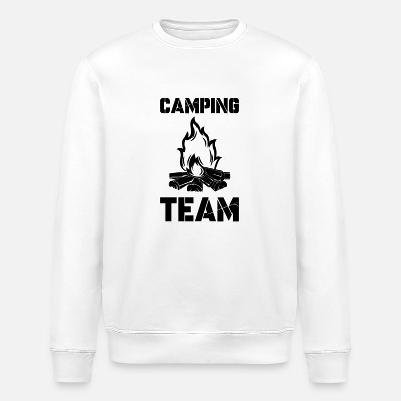 lagerfeuer camping team - Stanley/Stella Unisex Bio-Sweatshirt ROLLER - Weiß