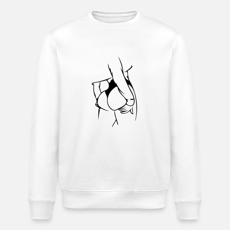 Arsch - Stanley/Stella Unisex Bio-Sweatshirt ROLLER - Weiß