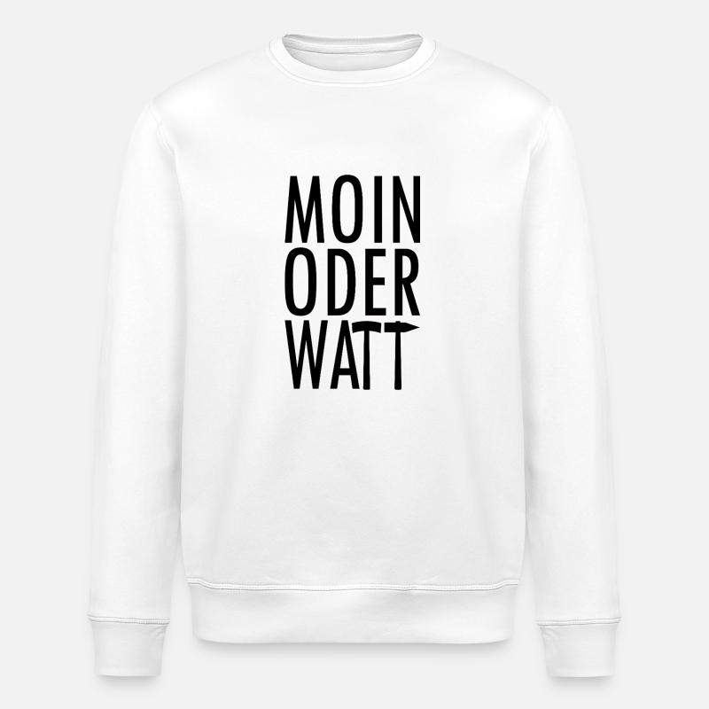Moin oder Watt Ruhrpott - Stanley/Stella Unisex Bio-Sweatshirt ROLLER - Weiß