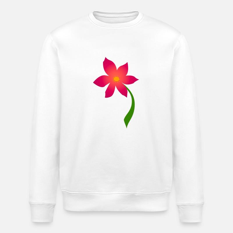 kleine Blume - Stanley/Stella Unisex Bio-Sweatshirt ROLLER - Weiß